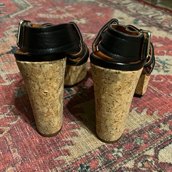 Lanvin leather and cork platform wedges - Picture 4 of 4